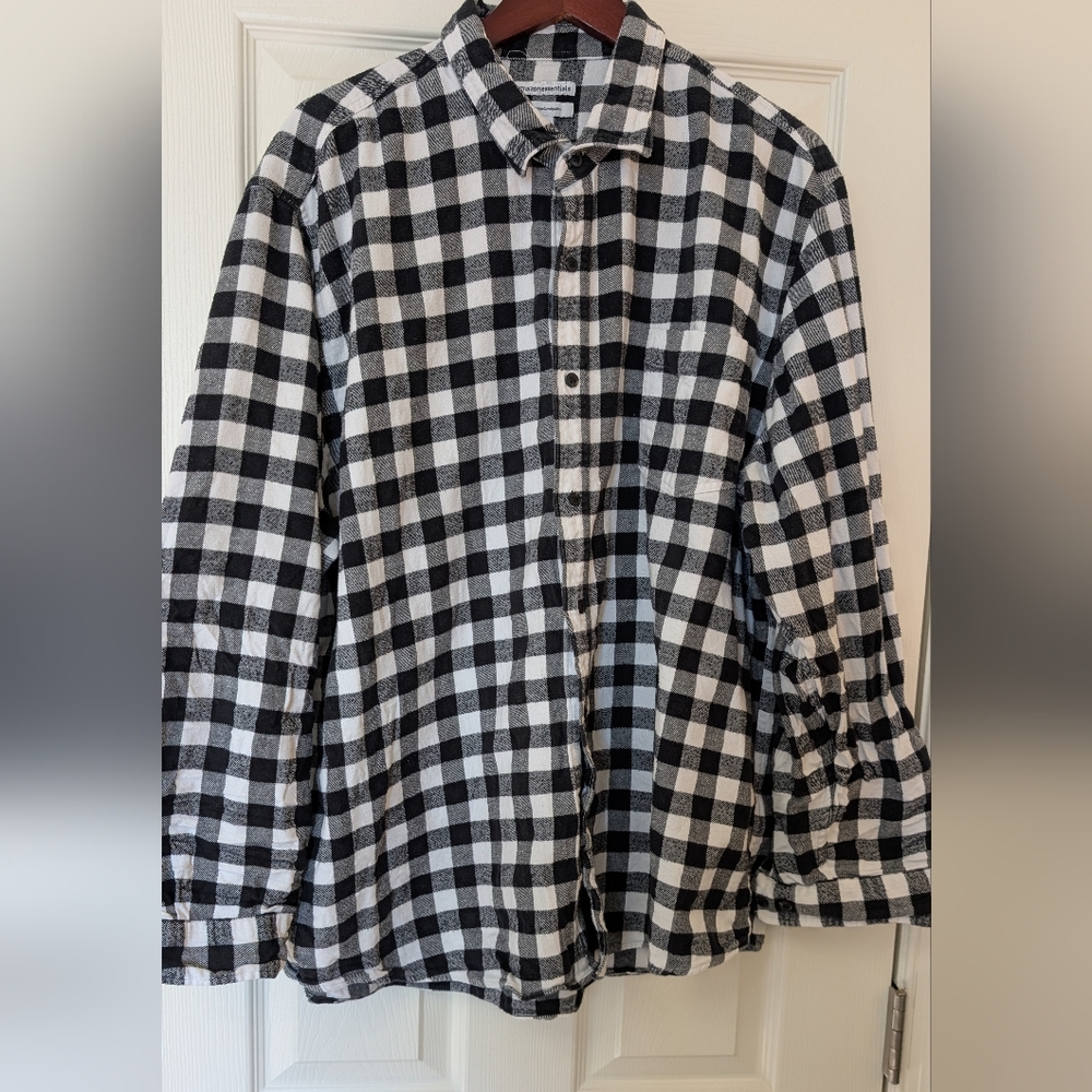 Black and White Checkered Men's Shirt
